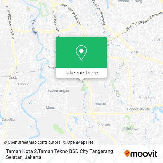 Taman Kota 2,Taman Tekno BSD City Tangerang Selatan map