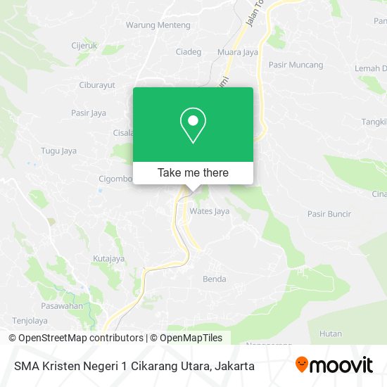 SMA Kristen Negeri 1 Cikarang Utara map