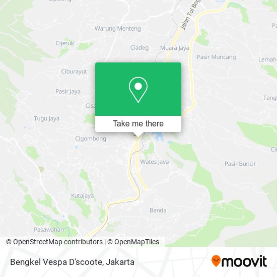 Bengkel Vespa D'scoote map