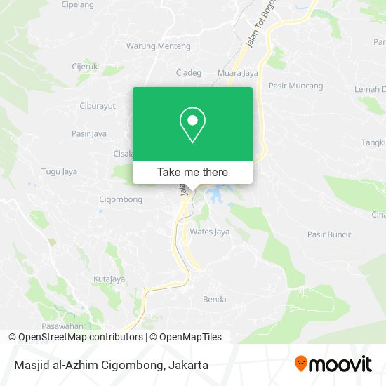 Masjid al-Azhim Cigombong map
