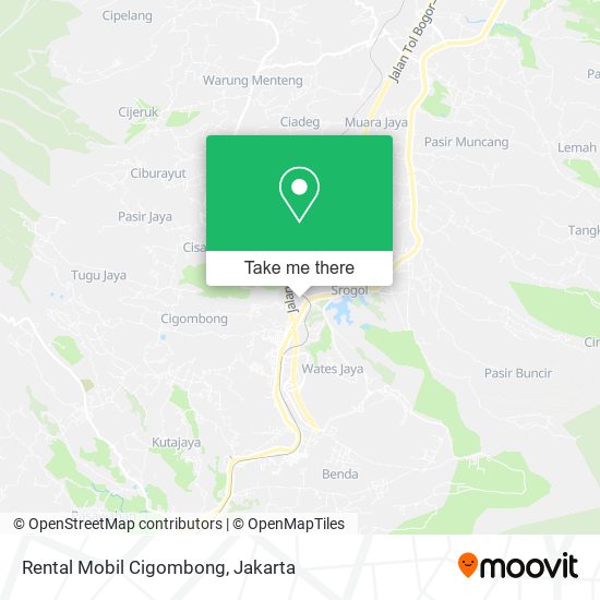 Rental Mobil Cigombong map