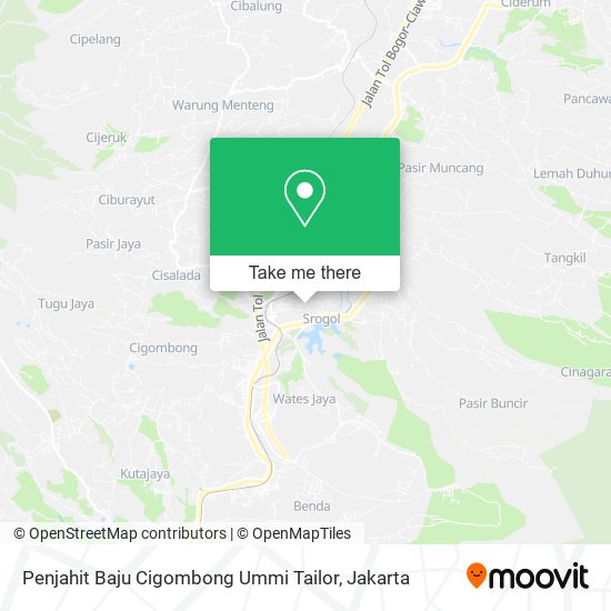 Penjahit Baju Cigombong Ummi Tailor map