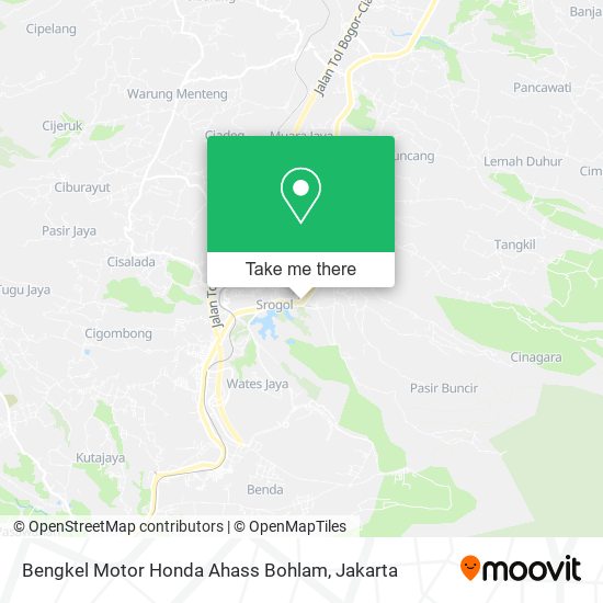 Bengkel Motor Honda Ahass Bohlam map