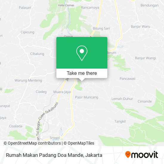 Rumah Makan Padang Doa Mande map