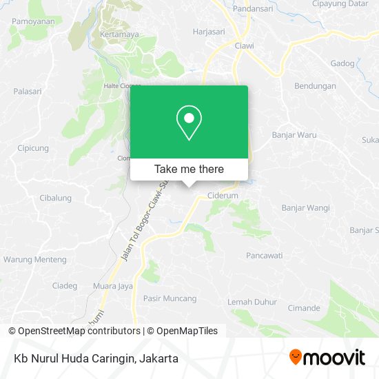 Kb Nurul Huda Caringin map
