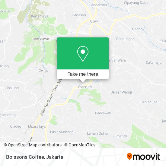 Boissons Coffee map