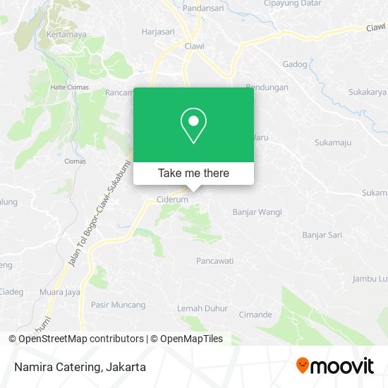 Namira Catering map