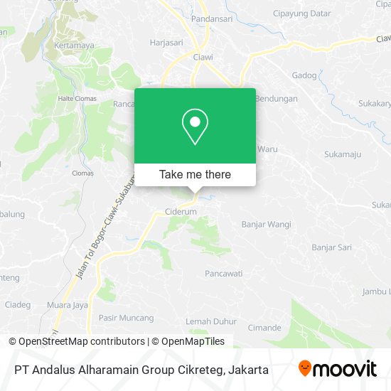 PT Andalus Alharamain Group Cikreteg map