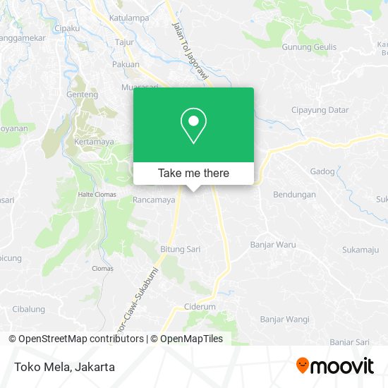 Toko Mela map