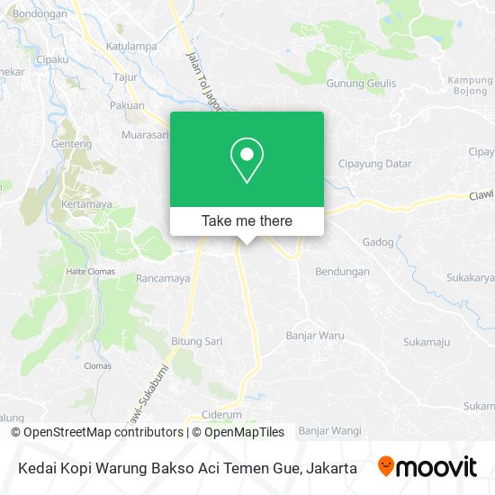 Kedai Kopi Warung Bakso Aci Temen Gue map