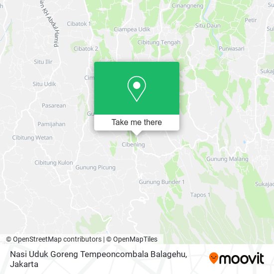 Nasi Uduk Goreng Tempeoncombala Balagehu map