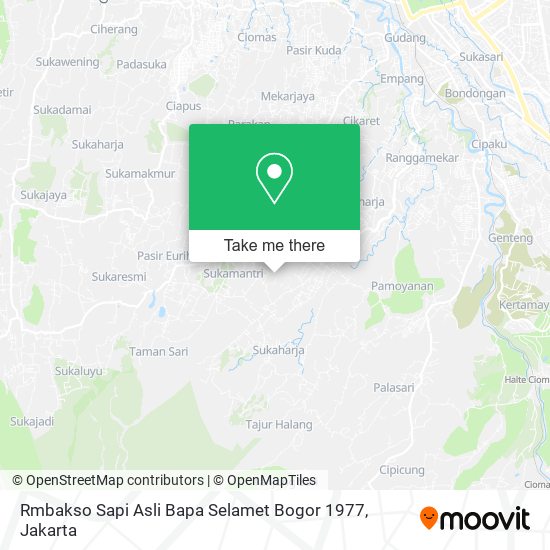 Rmbakso Sapi Asli Bapa Selamet Bogor 1977 map