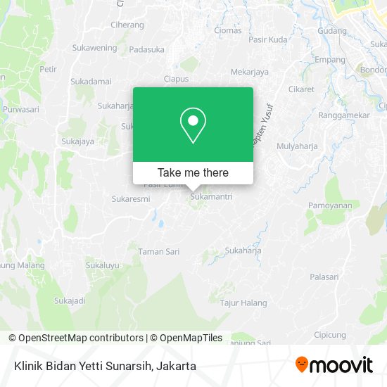 Klinik Bidan Yetti Sunarsih map