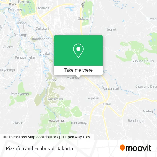 Pizzafun and Funbread map