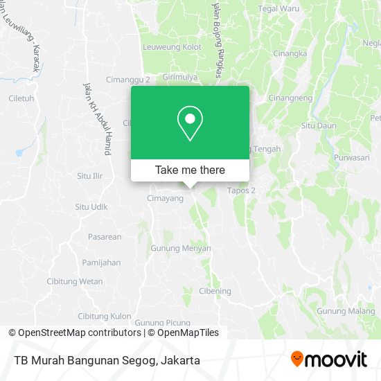 TB Murah Bangunan Segog map