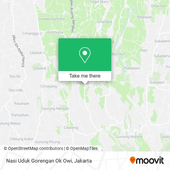 Nasi Uduk Gorengan Ok Owi map