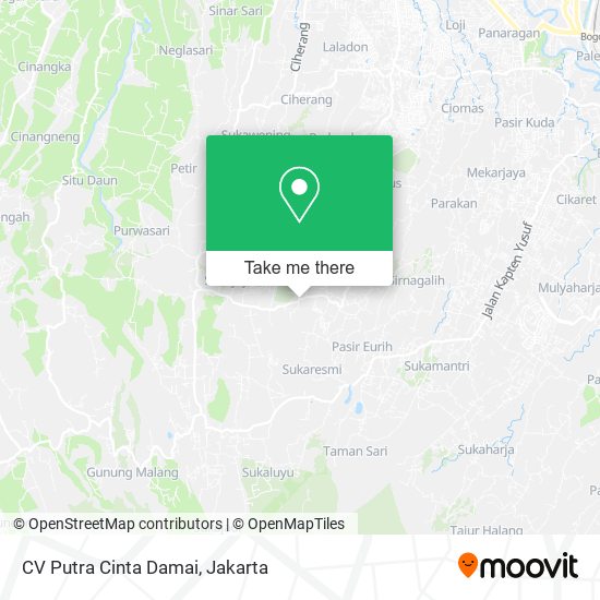 CV Putra Cinta Damai map