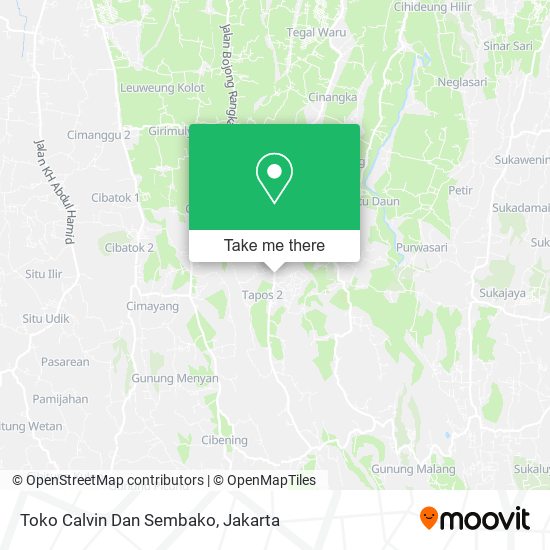 Toko Calvin Dan Sembako map