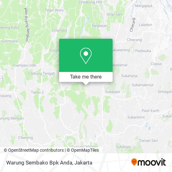 Warung Sembako Bpk Anda map