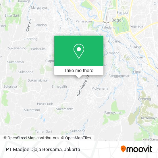 PT Madjoe Djaja Bersama map
