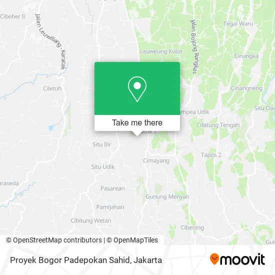 Proyek Bogor Padepokan Sahid map