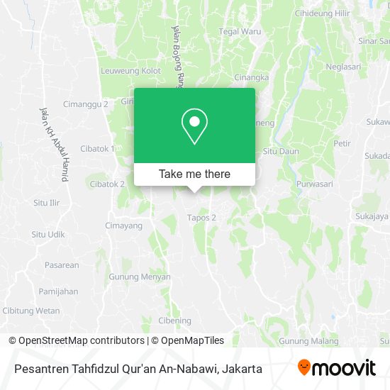 Pesantren Tahfidzul Qur'an An-Nabawi map