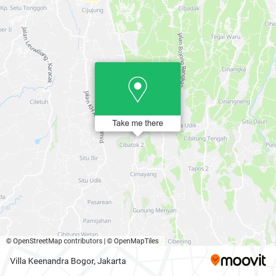 Villa Keenandra Bogor map