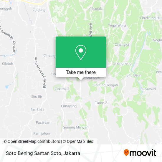 Soto Bening Santan Soto map