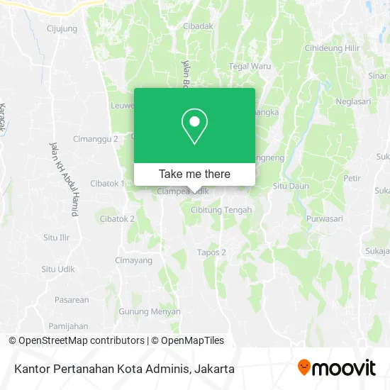 Kantor Pertanahan Kota Adminis map
