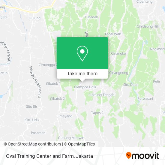 Oval Training Center and Farm map