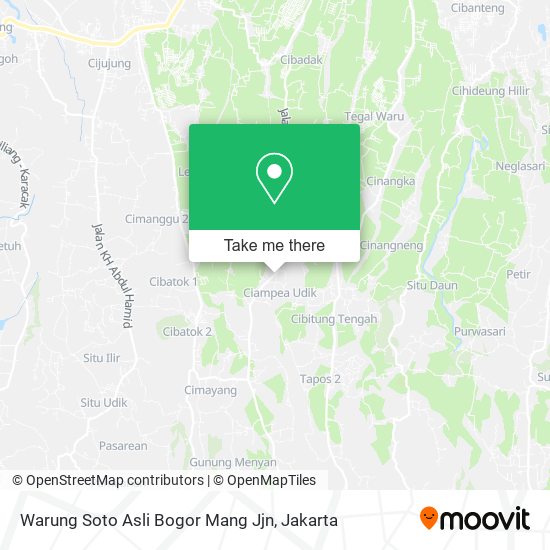 Warung Soto Asli Bogor Mang Jjn map