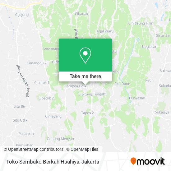 Toko Sembako Berkah Hsahiya map