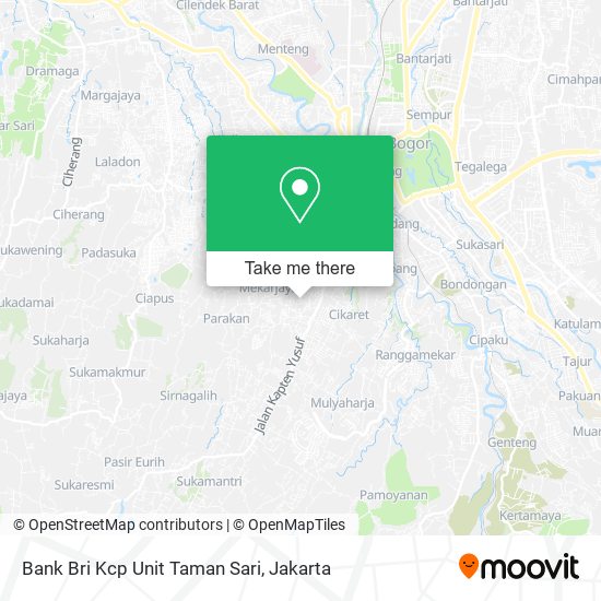 Bank Bri Kcp Unit Taman Sari map