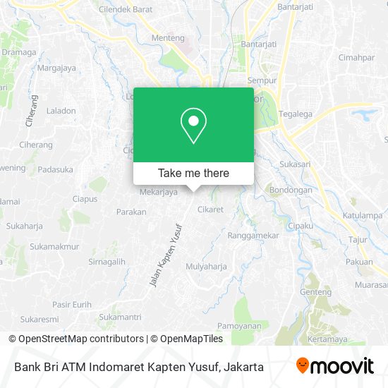 Bank Bri ATM Indomaret Kapten Yusuf map