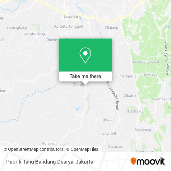 Pabrik Tahu Bandung Dearya map