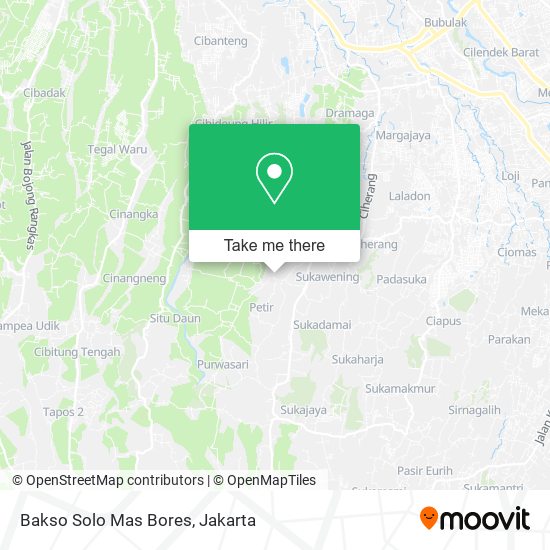 Bakso Solo Mas Bores map