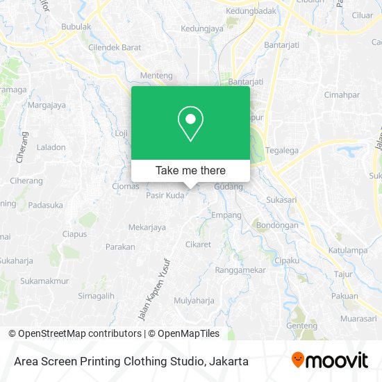Area Screen Printing Clothing Studio map