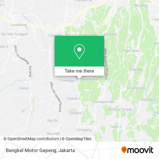 Bengkel Motor Gepeng map