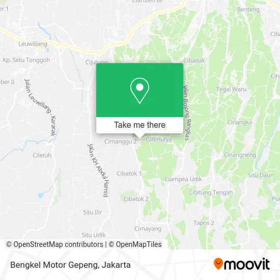 Bengkel Motor Gepeng map