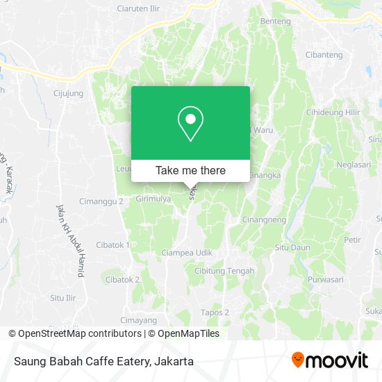 Saung Babah Caffe Eatery map