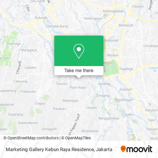 Marketing Gallery Kebun Raya Residence map