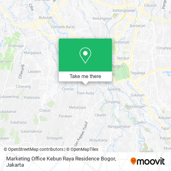 Marketing Office Kebun Raya Residence Bogor map