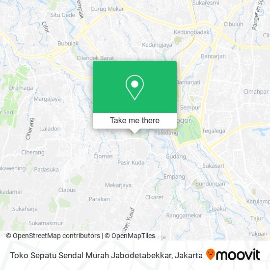 Toko Sepatu Sendal Murah Jabodetabekkar map