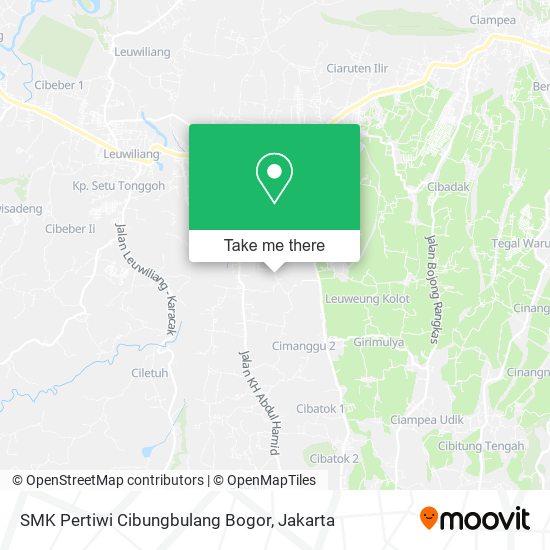 SMK Pertiwi Cibungbulang Bogor map