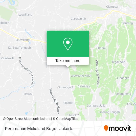 Perumahan Mulialand Bogor map