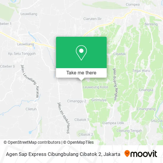 Agen Sap Express Cibungbulang Cibatok 2 map
