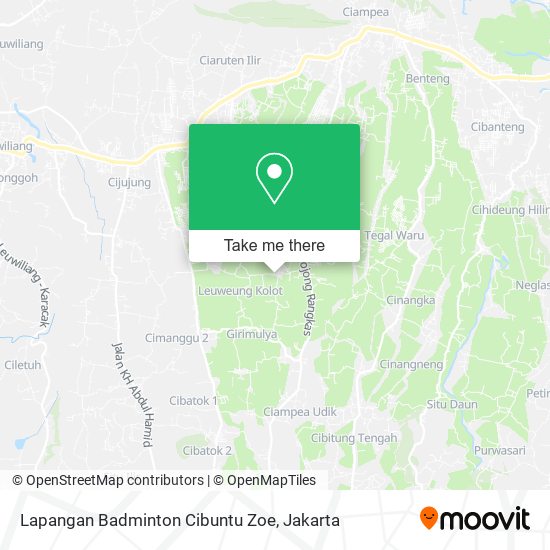 Lapangan Badminton Cibuntu Zoe map