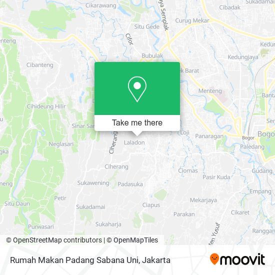 Rumah Makan Padang Sabana Uni map