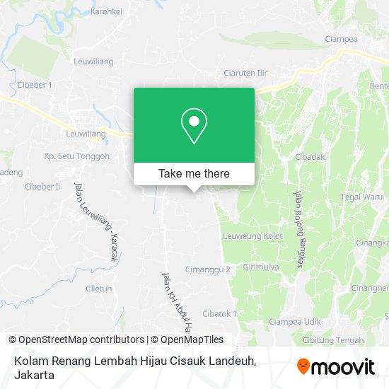 Kolam Renang Lembah Hijau Cisauk Landeuh map