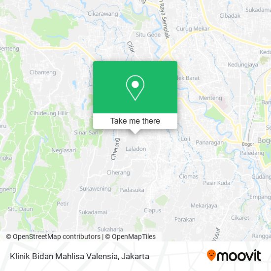 Klinik Bidan Mahlisa Valensia map